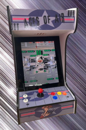 Arcade Machine, Aces of Air 516 Retro Games - Full Size LCD Screen, Buttons and Joystick (Gray)