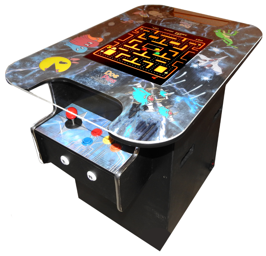 Cocktail Arcade Machine, 412 Games Free Shipping - Doc & Pies Arcade Factory